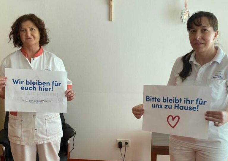 Wir bleiben für euch hier! Bitte bleibt ihr für uns zu Hause.