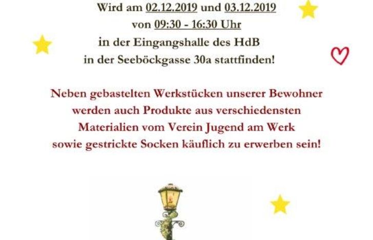 Programm des Weihnachtsbastelmarktes.