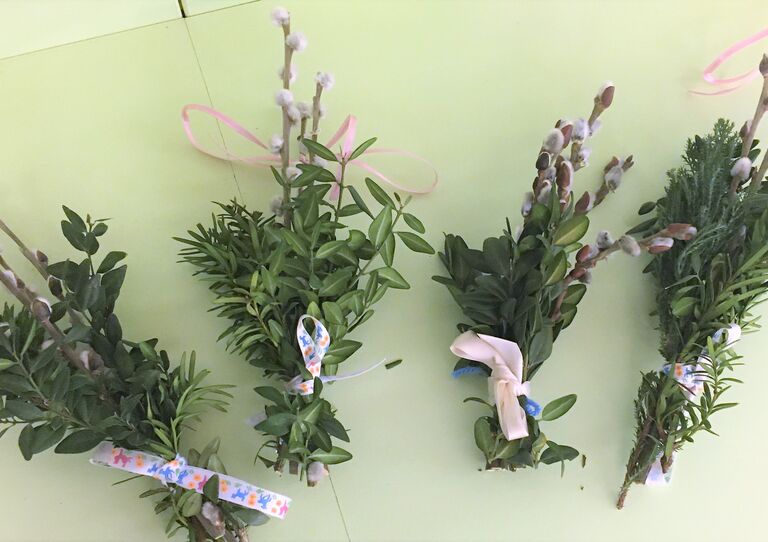 Die fertigen Palmbuschen.