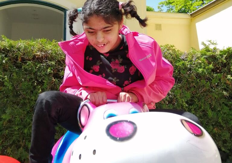 In Schönbrunn wird ein Spielzeugnilpferd getestet.