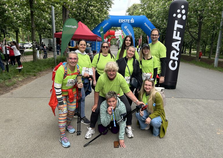 Unter dem Motto "Ich HB Rückenwind – und ein Team, das gemeinsam durchs Ziel läuft" nahmen viele unserer Kolleg*innen im Mai am diesjährigen Herzlauf im grünen Prater teil