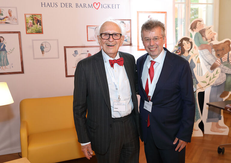 Wissenschaftler und Medizin-Nobelpreisträger Eric Kandel und Kongresspräsident und Institutsdirektor des Haus der Barmherzigkeit Christoph Gisinger. © APA Fotoservice/ Schedl Geriatriekongress mit Eric Kandel