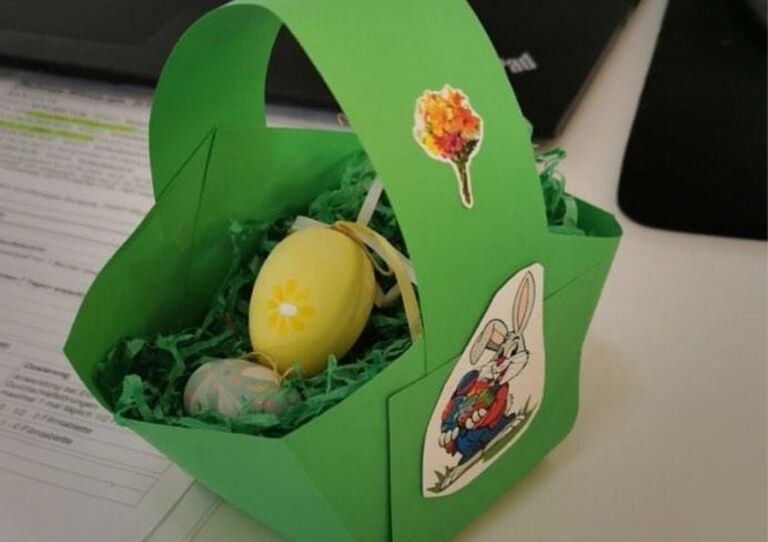 Selbst gebastelter Osterkorb