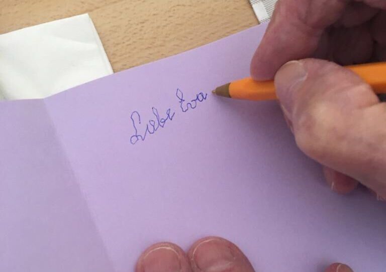 Die Karte wird geschrieben.