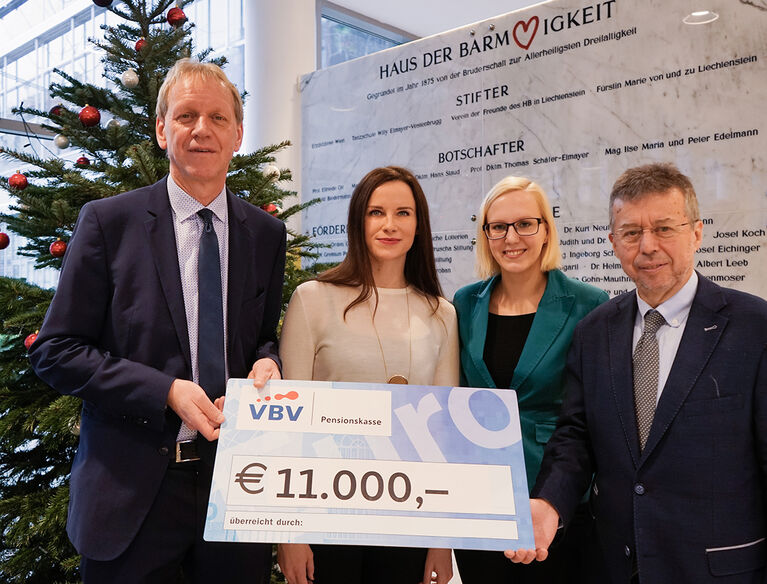 VBV Pensionskasse Spende an Haus der Barmherzigkeit