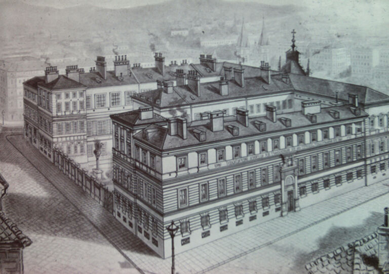 Alte Ansicht des Haus der Barmherzigkeit in der Vinzenzgasse