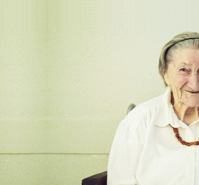 Bewohnerin Frieda.