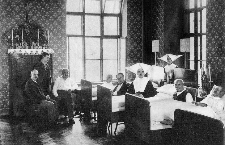Ein historisches Männerzimmer.