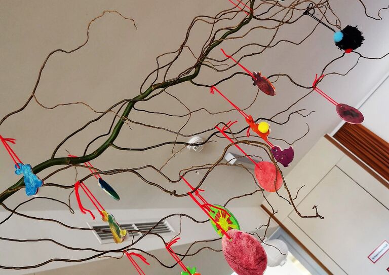 Osterstimmung im Haus der Barmherzigkeit.