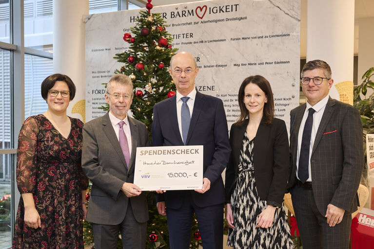 Spendenübergabe der VBV-Pensionskasse zu Gunsten des Haus der Barmherzigkeit