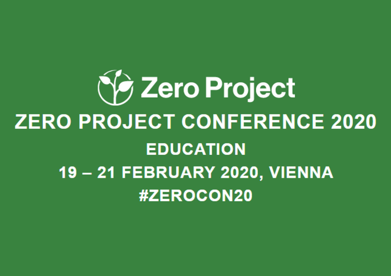 Das Logo der Zero Project Conference 2020 in der UNO City