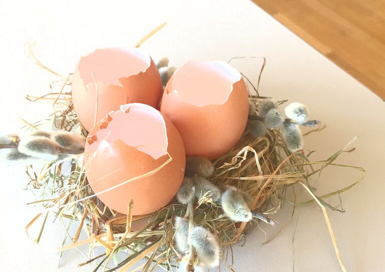 Das fertige Osternest.