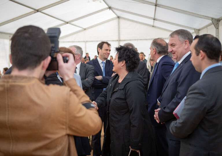 Grundsteinlegung im Stadtheim