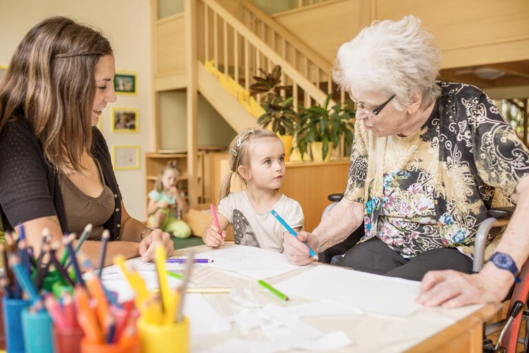Betriebskindergarten und Ferienbetreuung im Haus der Barmherzigkeit.