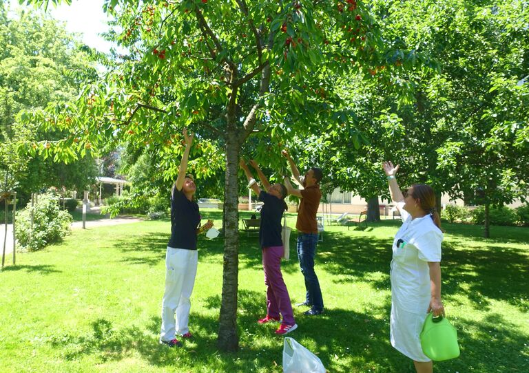 Pause im Park des HB Tokiostraße