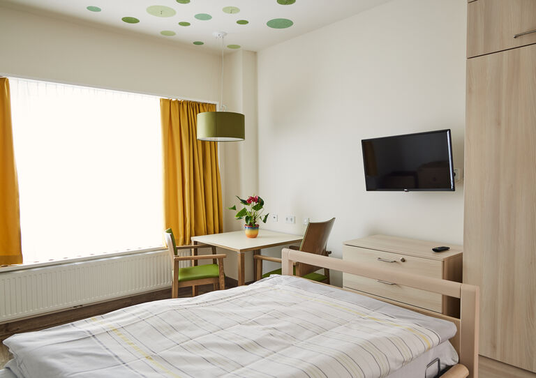 Ein Zimmer im Stadtheim.