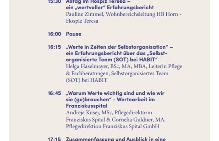 Das Programm des Pflegesymposiums