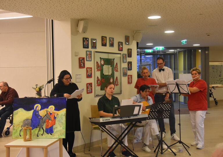 Musikalische Untermalung bei der Weihnachtsfeier in Poysdorf