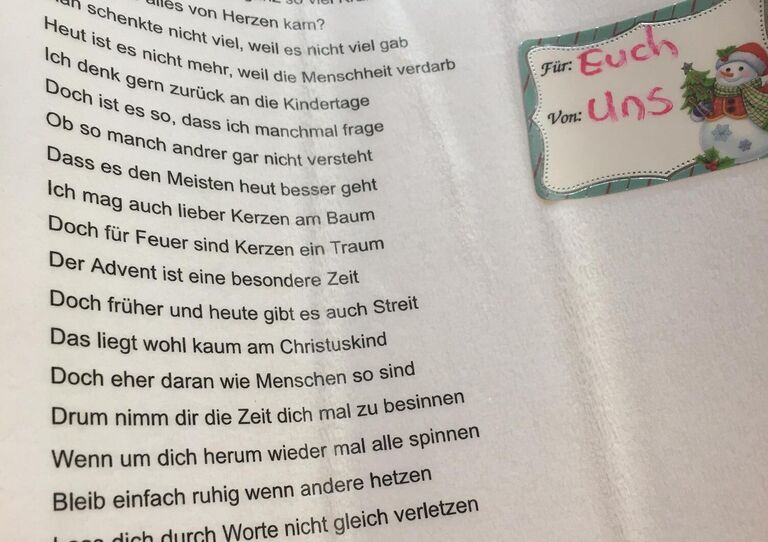 Auszug aus einer Adventgeschichte.